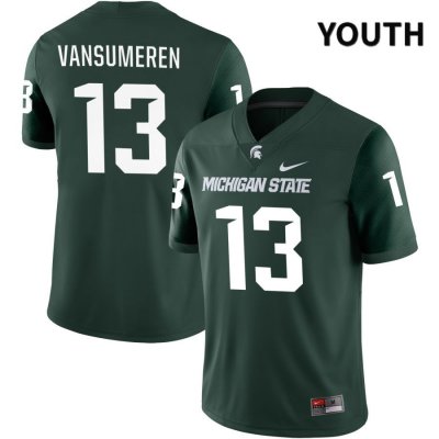 Youth Michigan State Spartans NCAA #13 Ben VanSumeren Green NIL 2022 Authentic Nike Stitched College Football Jersey SI32X87KV